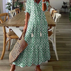 Lavinia | Boho Dress with Flattering Fit – Green