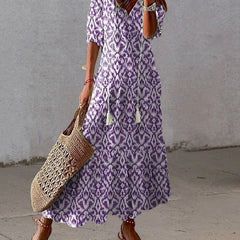 Lavinia | Boho Dress with Flattering Fit – Purple