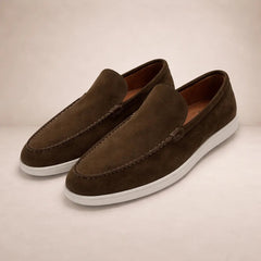 Lennox | Men's Casual Leather Slip-On Loafers – Brown