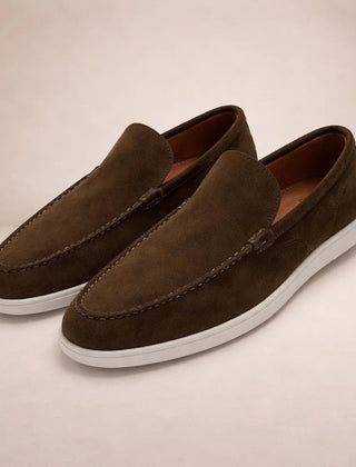 Lennox | Men's Casual Leather Slip-On Loafers – Brown