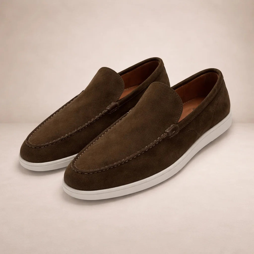 Lennox | Men's Casual Leather Slip-On Loafers – Brown