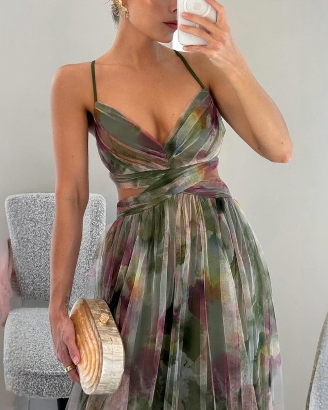 Evangeline | Floral Print Maxi Dress