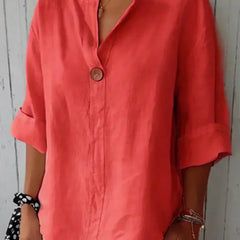 Juniper | Women's Casual V-Neck Blouse – Red