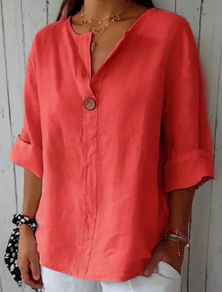 Juniper | Women's Casual V-Neck Blouse – Red