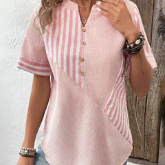 Liesl | Soft Striped Summer Blouse