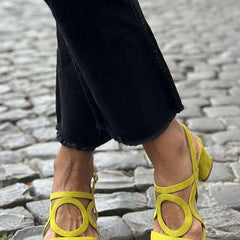 Verena | Colourful Summer Strap Sandals – Yellow