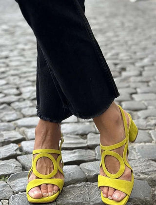 Verena | Colourful Summer Strap Sandals – Yellow