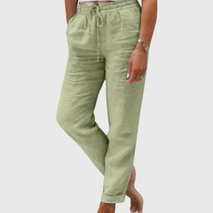 Georgie | Women's Wide Leg Everyday Pants – Green