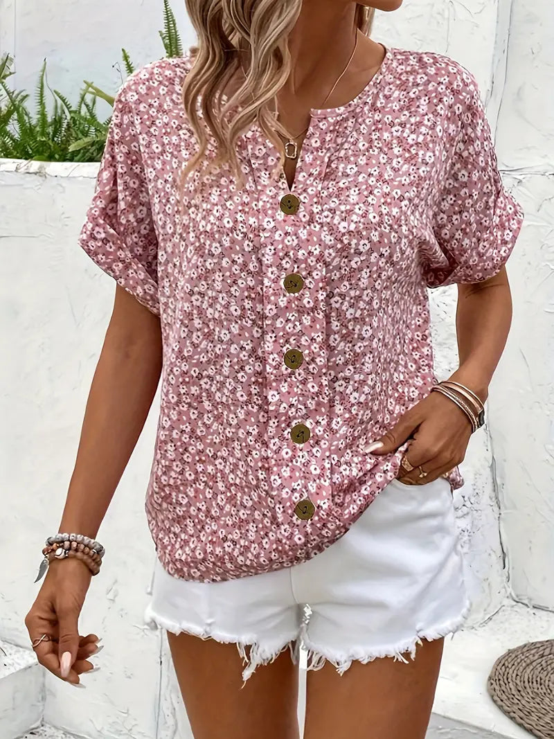 Rowena | Button-Front Sleeveless Summer Top
