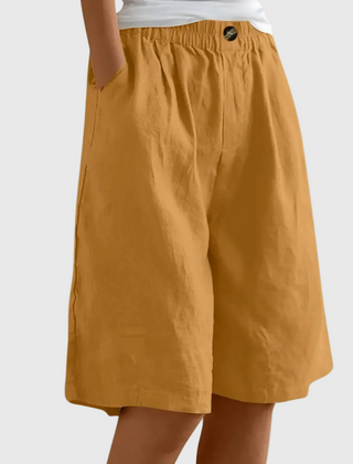 Bijou | Wide Shorts with Elastic Waist – Yellow