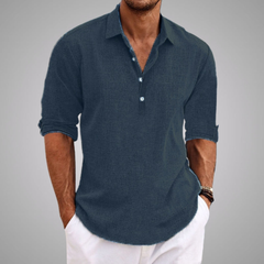 Sawyer | Lightweight Casual Summer Shirt – Dark Blue