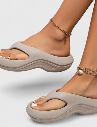 Romilly | Lightweight Foam Slide Sandals – Grey