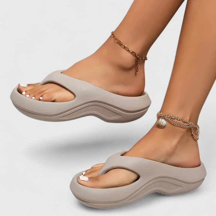 Romilly | Lightweight Foam Slide Sandals – Grey
