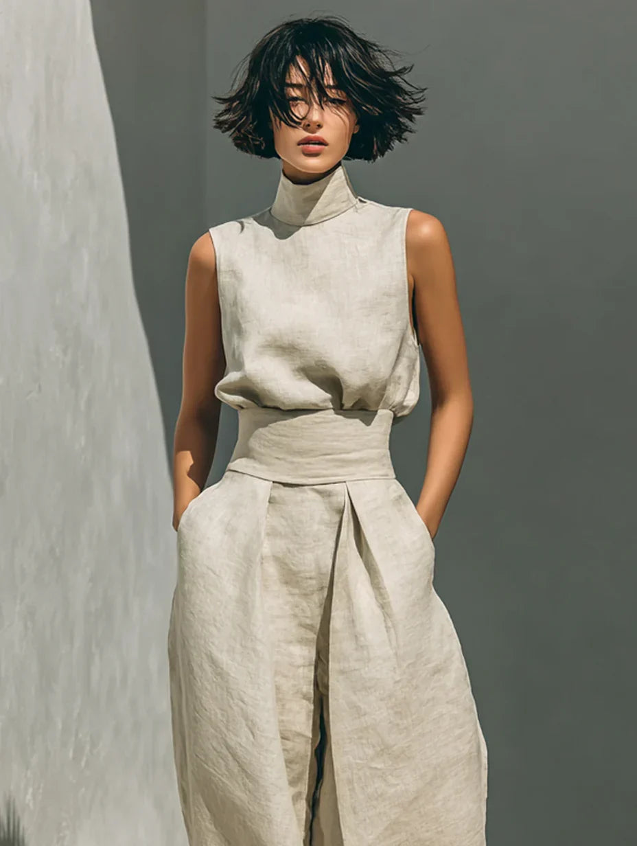 Rue | Minimalist Sleeveless Linen Set