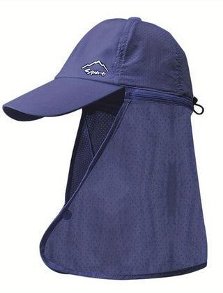 Perrin | Legionnaire Hat with Neck Flap and UV Protection – Navy