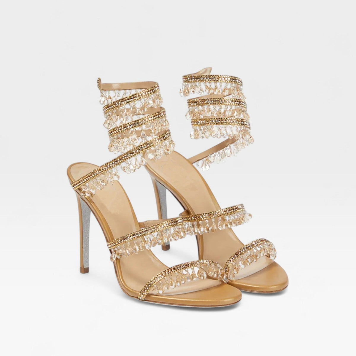Melisande | Women's Crystal Strappy Heeled Evening Sandals