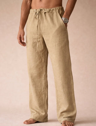 Fergus | Lightweight Linen Pants with Tailored Fit – Cream