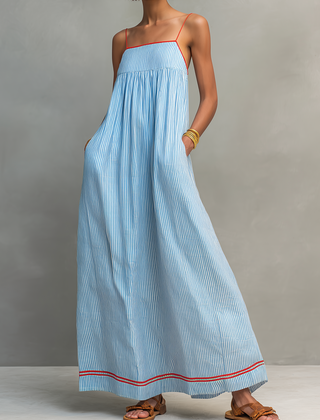 Anwen | Mediterranean Breeze Midi Dress – Blue