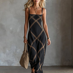 Wilhelmina | Geometric Print Maxi Dress