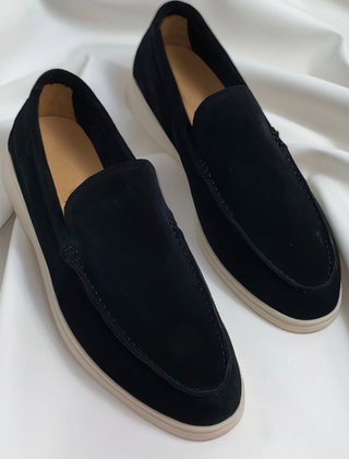 Ronan | Vintage Style Leather-Look Loafers – Black
