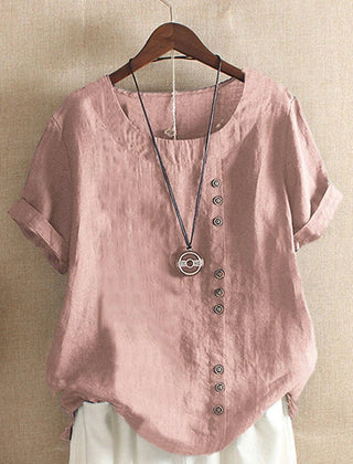 Gemma | Chic Short Sleeve Tee – Pink