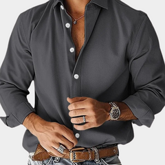 Rafferty | Wrinkle-Free Long Sleeve Shirt – Dark Grey