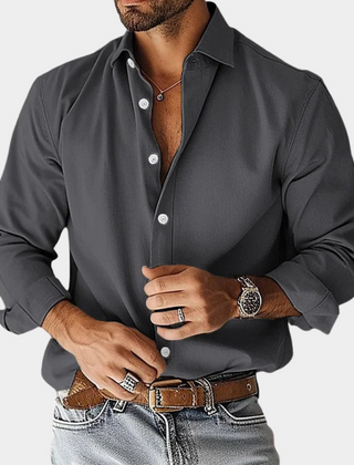 Rafferty | Wrinkle-Free Long Sleeve Shirt – Dark Grey