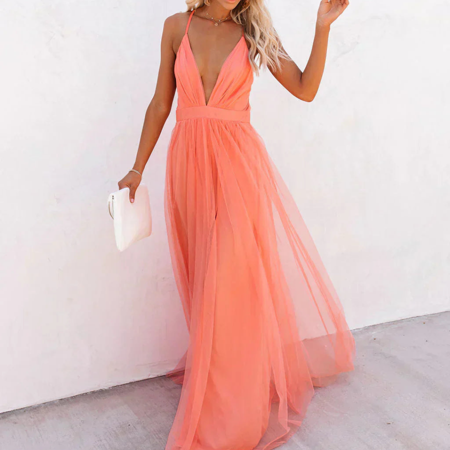 Sunniva | Light V-Neck Maxi Dress