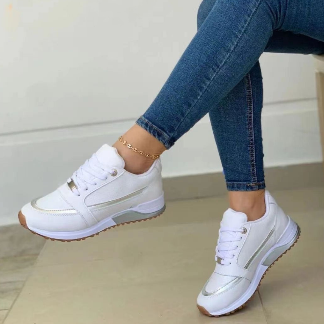 Fleur | All-Day Orthopaedic Walking Sneakers – White
