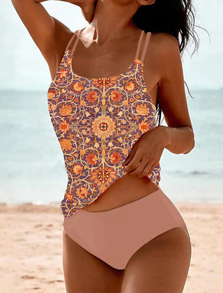 Saffron | Women's One Piece Swimsuit with Double Straps – Pink