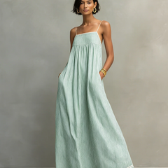 Anwen | Mediterranean Breeze Midi Dress – Green