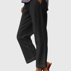 Hattie | Women's Tailored Straight Leg Pants – Black