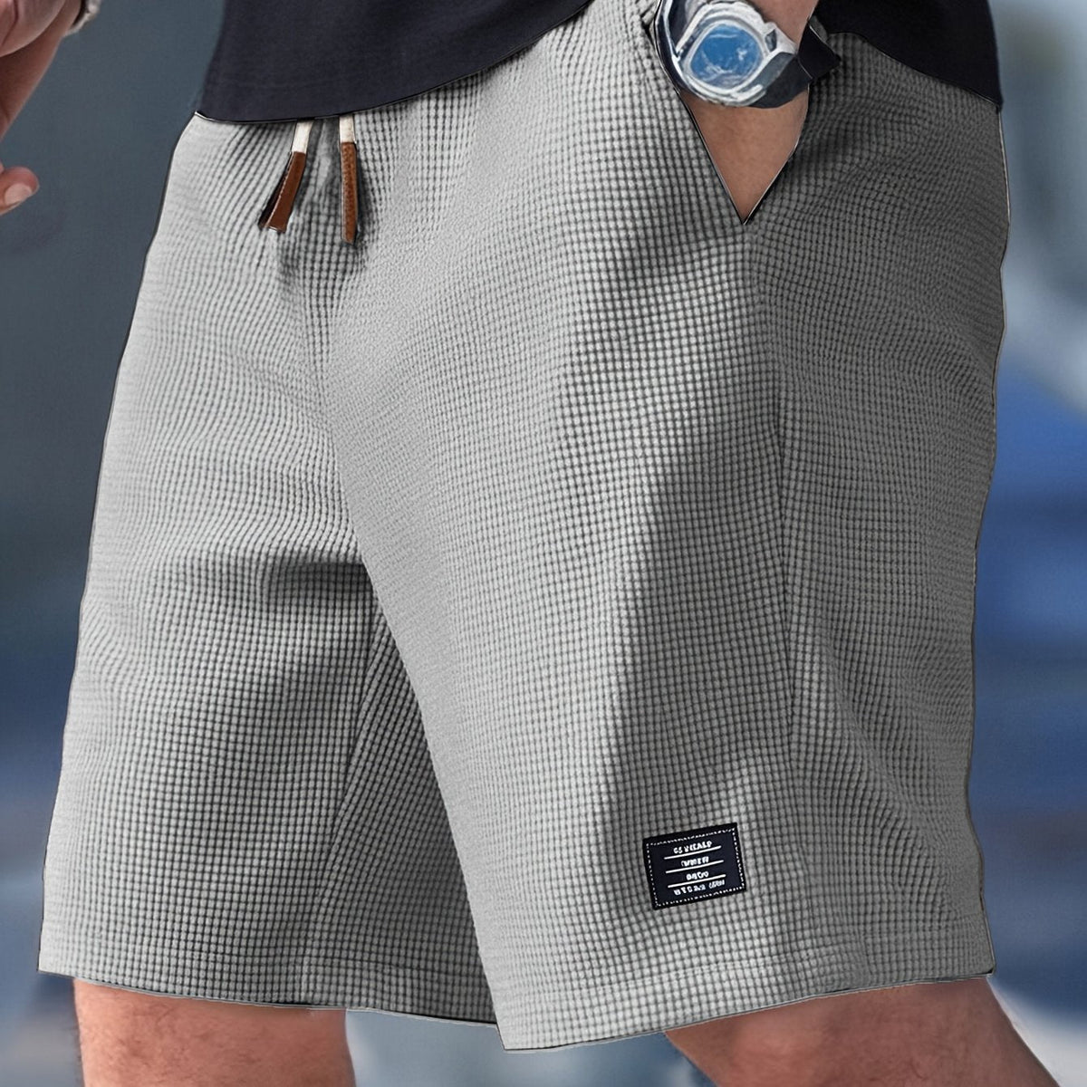 Rhys | Lightweight Cotton Casual Shorts – Grey