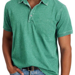 Harvey | Men's Classic Polo with Button Placket – Green