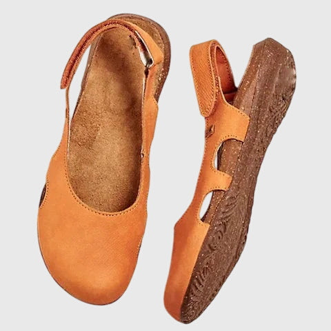 Sybil | Orthopaedic Sandals with Bold Straps – Orange