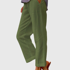 Hattie | Women's Tailored Straight Leg Pants – Green