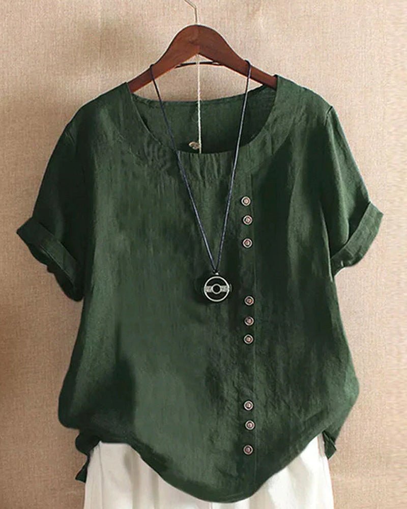 Gemma | Chic Short Sleeve Tee – Green