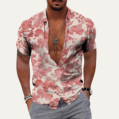 Flinn | Men's Soft Hawaiian Floral Shirt for Holidays – Dusty Rose