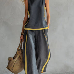 Peggy | Two Piece Set with Contrast Trim