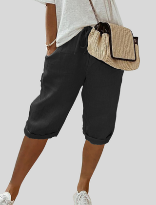 Immy | Flowing Shorts with Elastic Waist – Black