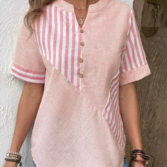 Liesl | Soft Striped Summer Blouse