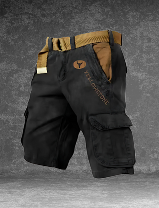 Theo | Cargo Shorts with Six Pockets – Black