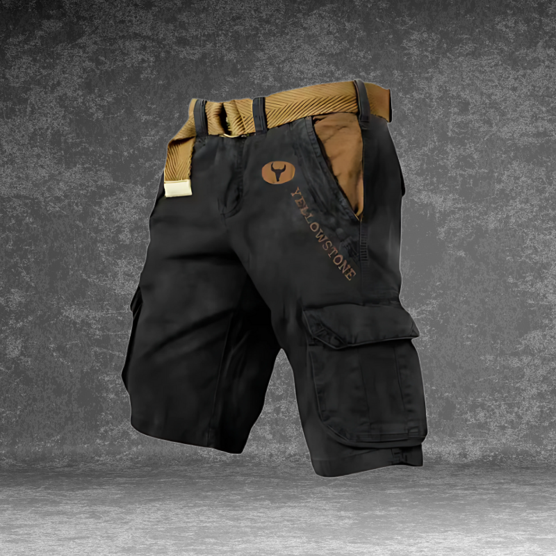 Theo | Cargo Shorts with Six Pockets – Black