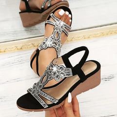 Marnie | Women's Orthopaedic Wedge Sandals – Black