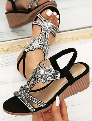Marnie | Women's Orthopaedic Wedge Sandals – Black