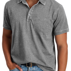 Harvey | Men's Classic Polo with Button Placket – Grey