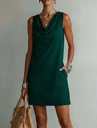 Nerys | Mini Dress with Pockets – Green