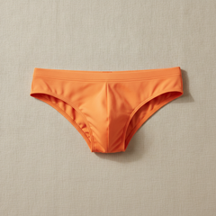 Wes | Men's Bright Swim Briefs with Drawstring – Orange