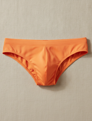 Wes | Men's Bright Swim Briefs with Drawstring – Orange