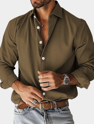 Rafferty | Wrinkle-Free Long Sleeve Shirt – Brown